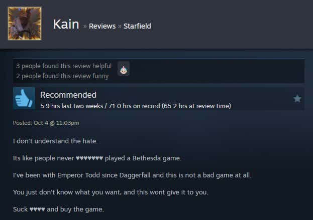 Imagem do artigo intitulado Starfield: Shattered Space, conforme contado pelas análises do Steam